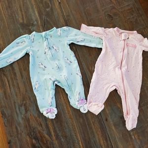 Baby girl Carter's one piece pajama set